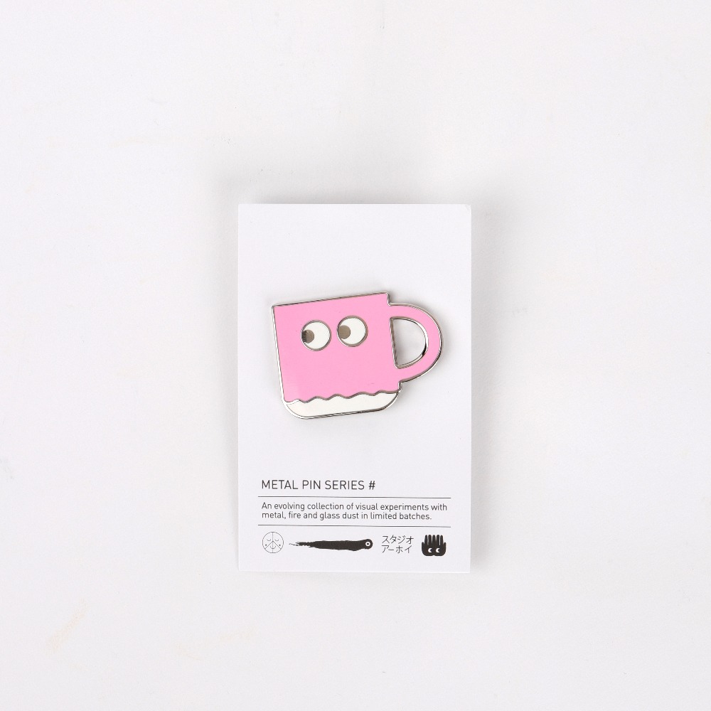 [아르호이] Metal Pin — Pink Cup
