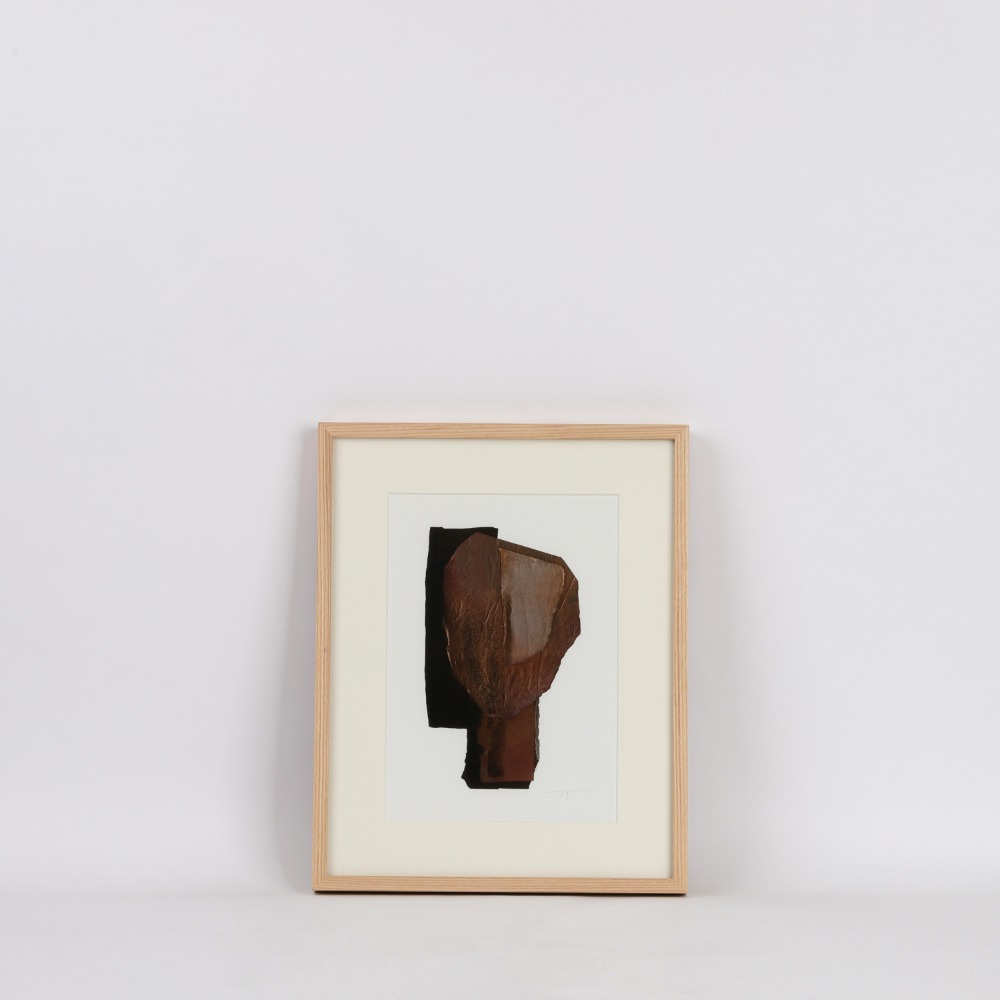[보리아나] Modern Abstract Art Print — Brown Man (액자포함)