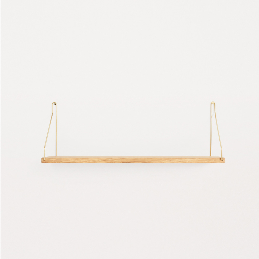 [프라마] Frama Shelf 60cm — Oak, Brass