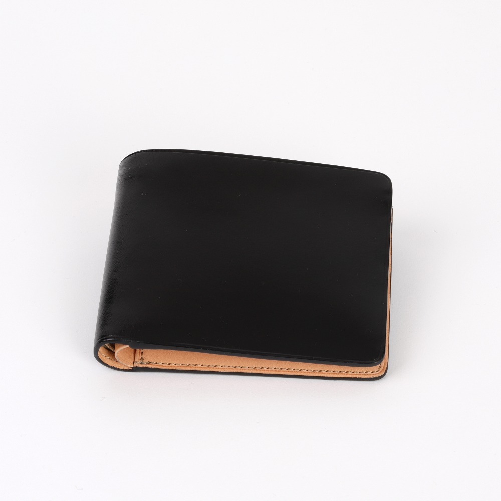 [일부세토] Leather Bifold Wallet — Black