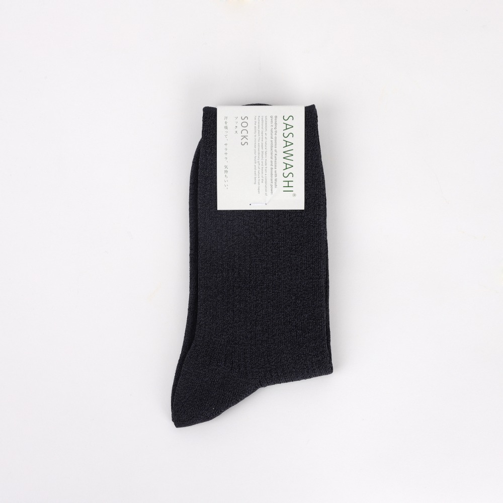 [사사와시] Lady&#039;s Ribbed Socks — Navy